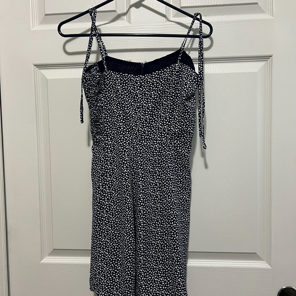 Navy and White Spaghetti Strap Dress